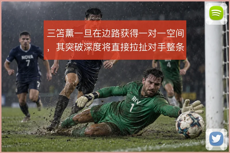 三笘薰一旦在边路获得一对一空间，其突破深度将直接拉扯对手整条防线